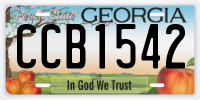 GA license plate CCB1542