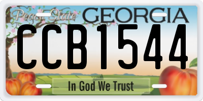 GA license plate CCB1544