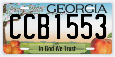 GA license plate CCB1553