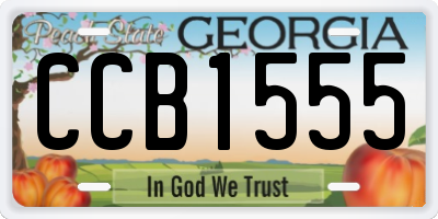 GA license plate CCB1555