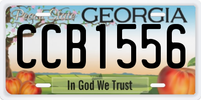 GA license plate CCB1556