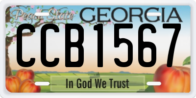 GA license plate CCB1567