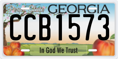 GA license plate CCB1573