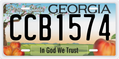 GA license plate CCB1574