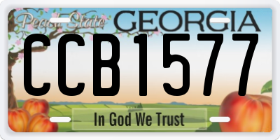 GA license plate CCB1577