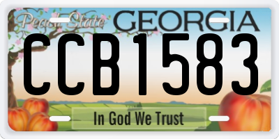 GA license plate CCB1583