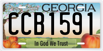 GA license plate CCB1591