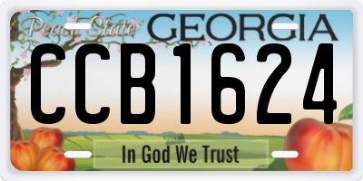 GA license plate CCB1624