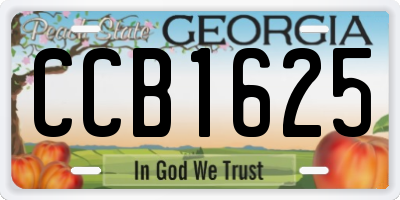 GA license plate CCB1625