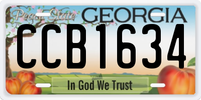 GA license plate CCB1634