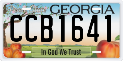 GA license plate CCB1641