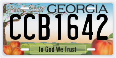 GA license plate CCB1642