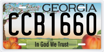 GA license plate CCB1660