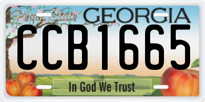 GA license plate CCB1665