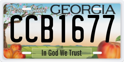 GA license plate CCB1677