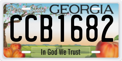GA license plate CCB1682
