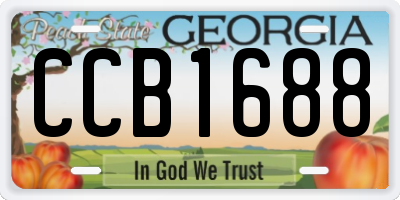 GA license plate CCB1688