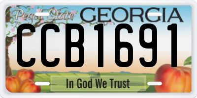 GA license plate CCB1691