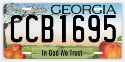 GA license plate CCB1695