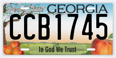 GA license plate CCB1745