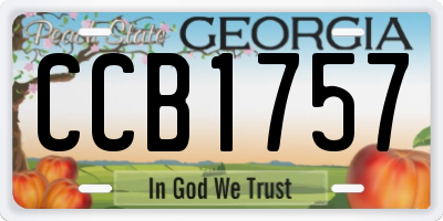 GA license plate CCB1757