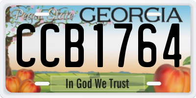 GA license plate CCB1764