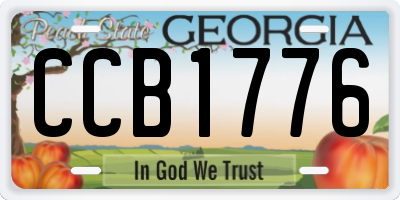 GA license plate CCB1776