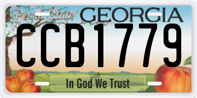 GA license plate CCB1779
