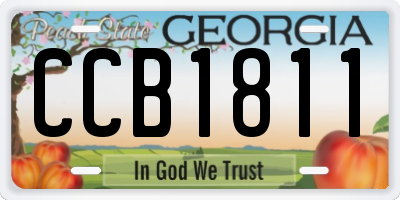GA license plate CCB1811