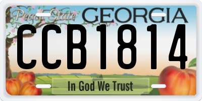 GA license plate CCB1814