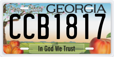 GA license plate CCB1817