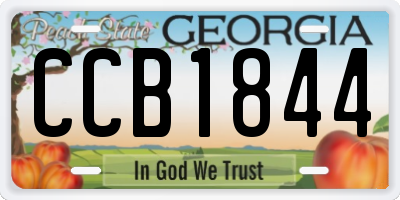 GA license plate CCB1844