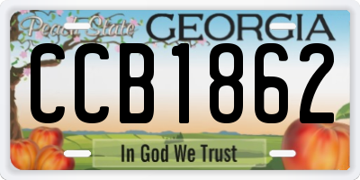 GA license plate CCB1862