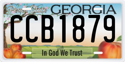 GA license plate CCB1879