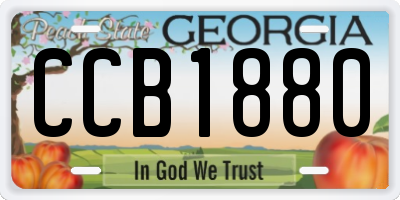 GA license plate CCB1880
