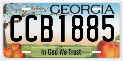 GA license plate CCB1885