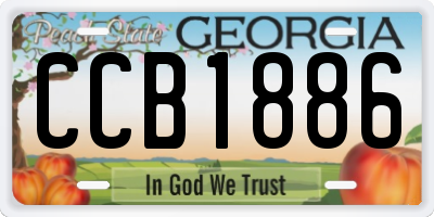 GA license plate CCB1886