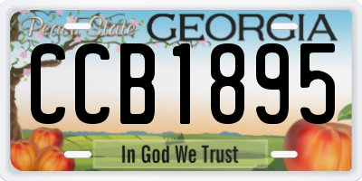 GA license plate CCB1895