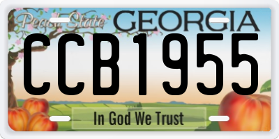 GA license plate CCB1955