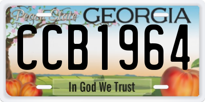 GA license plate CCB1964