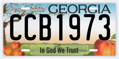 GA license plate CCB1973