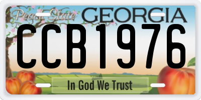 GA license plate CCB1976