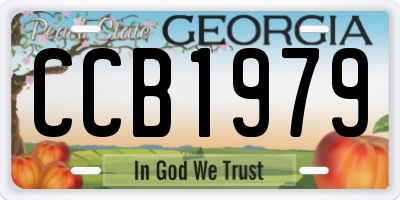 GA license plate CCB1979
