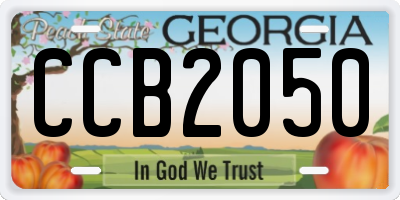 GA license plate CCB2050