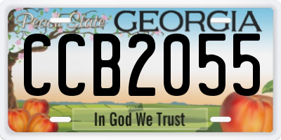 GA license plate CCB2055