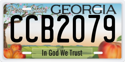 GA license plate CCB2079