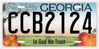 GA license plate CCB2124