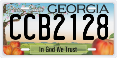 GA license plate CCB2128