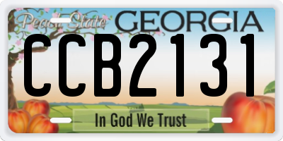 GA license plate CCB2131