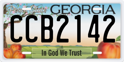 GA license plate CCB2142